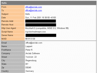 Arclab MailMe! Pro Screenshot
